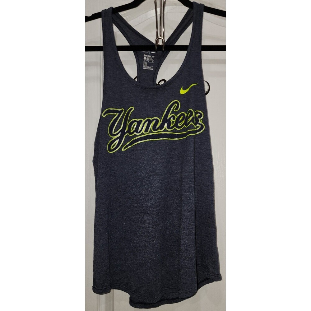 Nike MLB Yankees Tank Top Navy Sz Small Blue yellow Womens